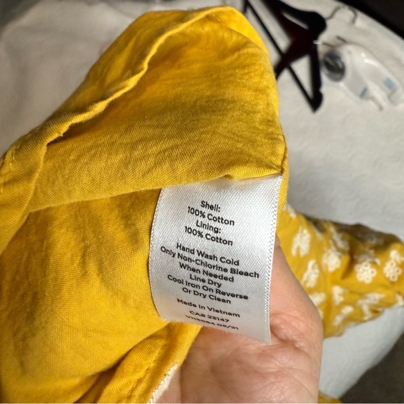 Talbots Yellow Ruched Long Sleeve Blouse - Picture 11 of 11